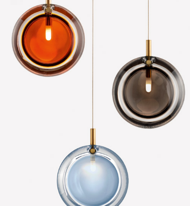 LENS GLASS LAMP SHADE FOR PENDANT LIGHT