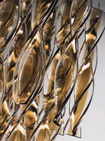 aura twisted glass lamp shade fixtures for pendant and wall light