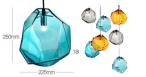 colorful hand blown glass lamp shade for pendant light made in China