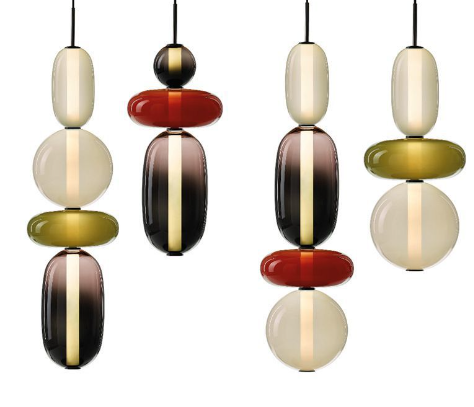 hand blown glass lamp shade for hospitality suspensioned pendant lights made in china