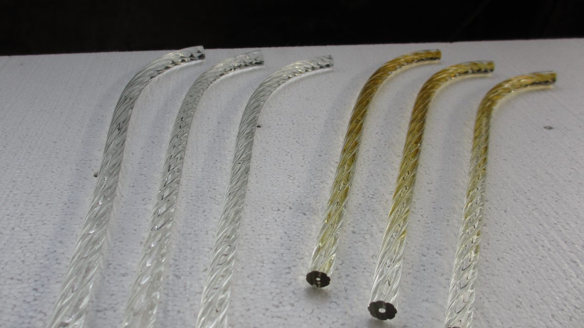 hand blown glass rod for custom chandelier light from china glass fixtures supplier