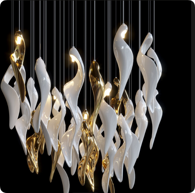 LIGHTING COMPOSITION VARGOV DESIGN GLASS FROM M GLASS LAMPSHADE FACTORY CHINA 811