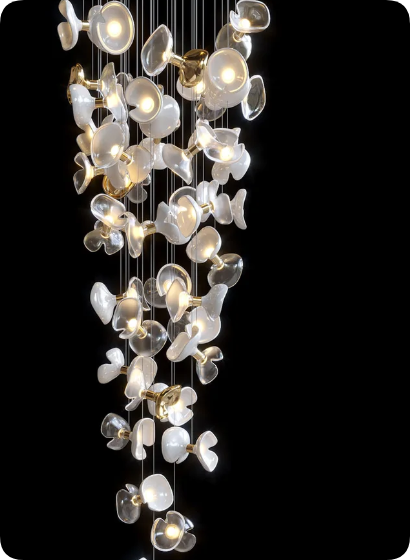 bloom brilliance Vargov Design LC0343 LIGHTS GLASS INTERIORS glass lampshade from China top supplier of glass lampshade sanjia factory 811