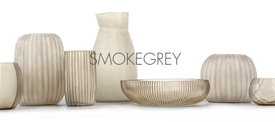 OKINAWA L smoke grey glass shade from China supplier SJMG glass factory